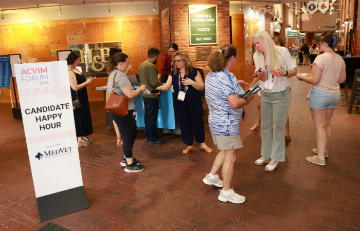 Check in area for the Candidate Happy Hour