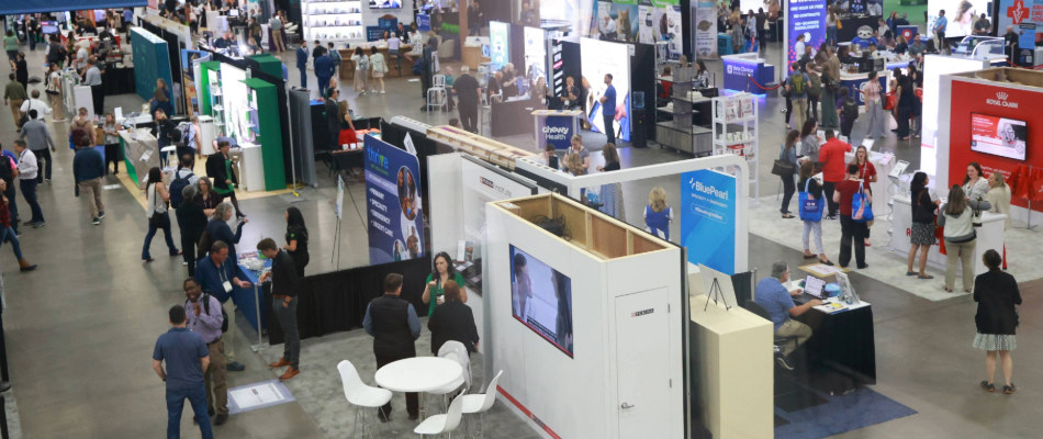 Exhibit hall from above